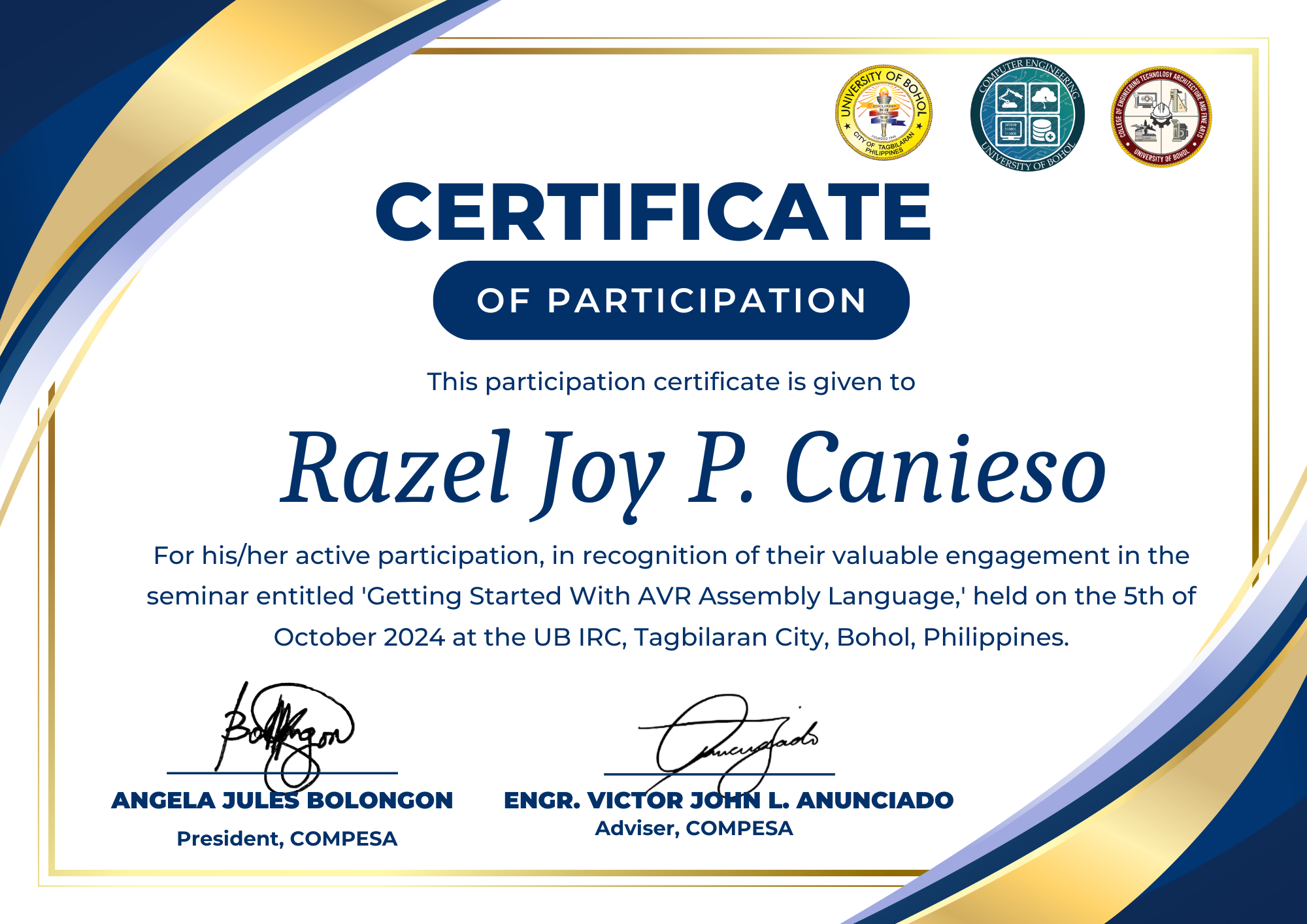 Certificate 1