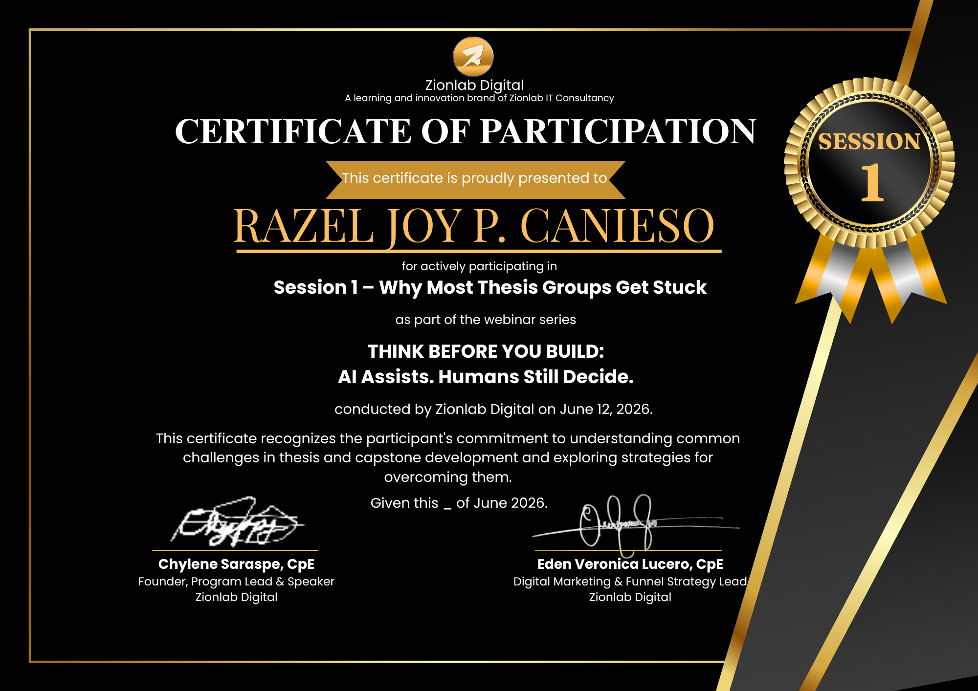 Certificate 25