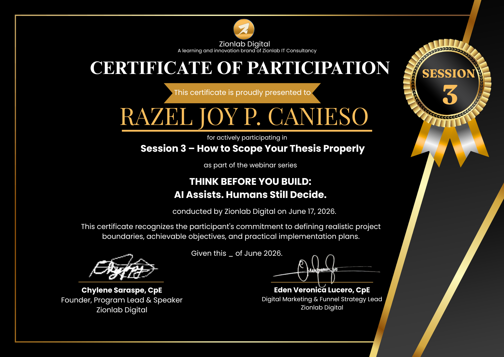 Certificate 27