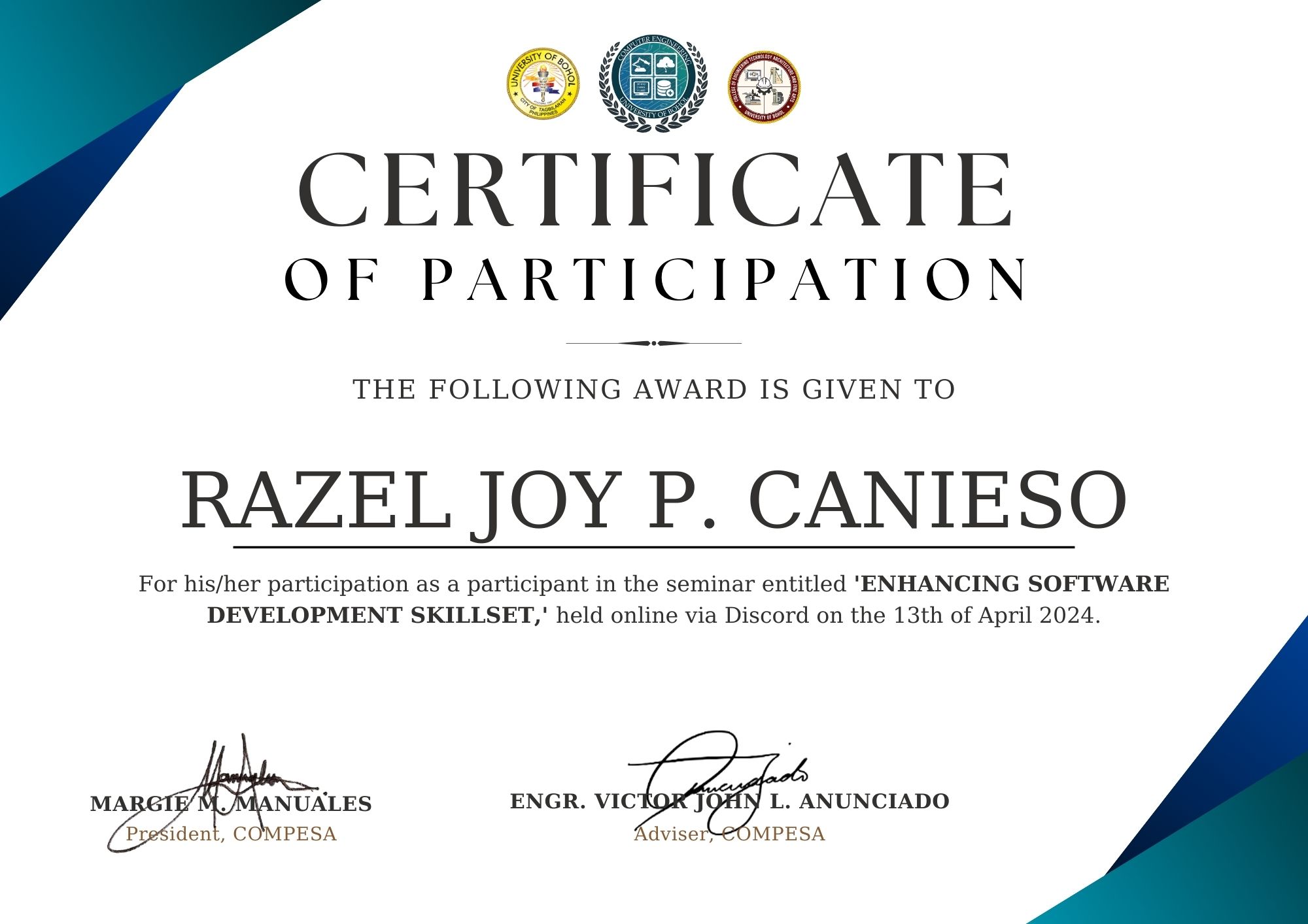 Certificate 3