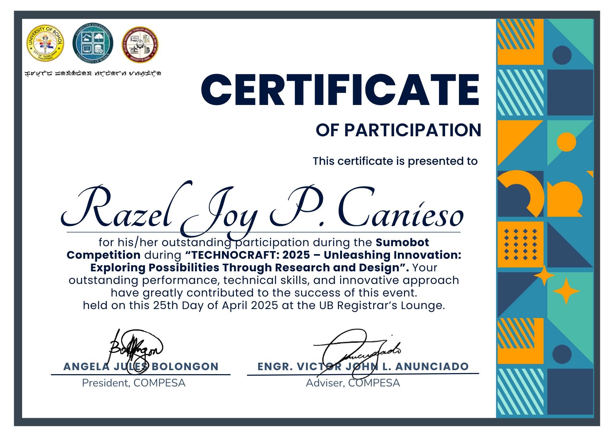 Certificate 8